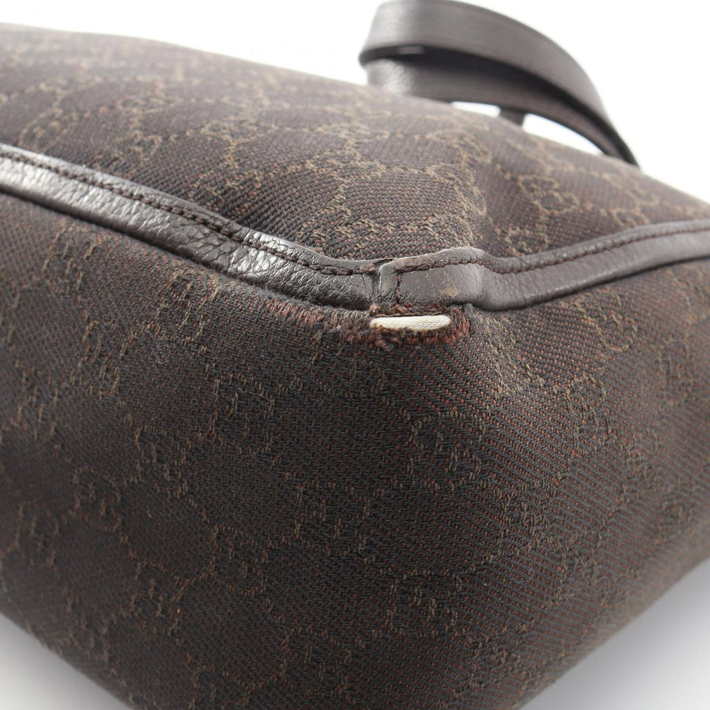 Gucci Tote Abbey GG Brown Canvas Leather — view 5