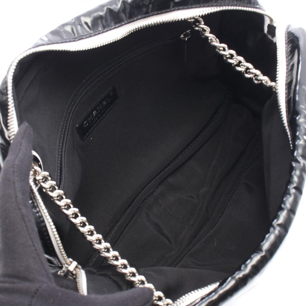 Chanel Shoulder Bag la Pausa Cruise Collection Black White Canvas Leather — view 3