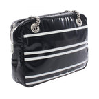 Chanel Shoulder Bag la Pausa Cruise Collection Black White Canvas Leather — view 2
