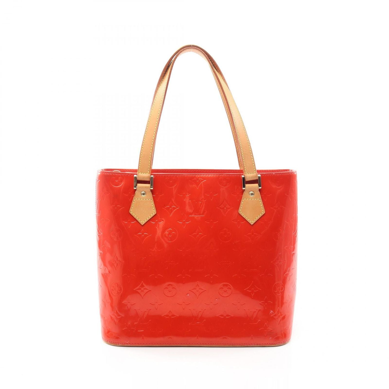 Louis Vuitton Handbag Houston Monogram Vernis Rouge Leather