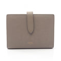 Celine Bifold Wallet Strap 10 643 Gray Beige Leather