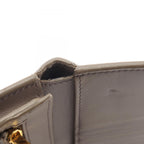 Celine Bifold Wallet Strap 10 643 Gray Beige Leather — view 6