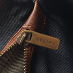 Celine Handbag Boogie Bag Paris Macadamia Blue Brown Denim Leather — view 6