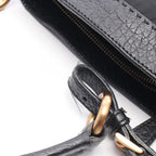 Prada Triangle Logo Black Nylon Leather Shoulder — view 6