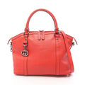 Gucci Tote Interlocking G2 Way Red Leather