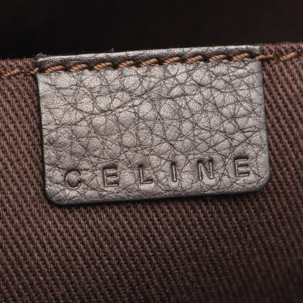 Celine Handbag Boogie Bag Dark Brown Leather — view 4