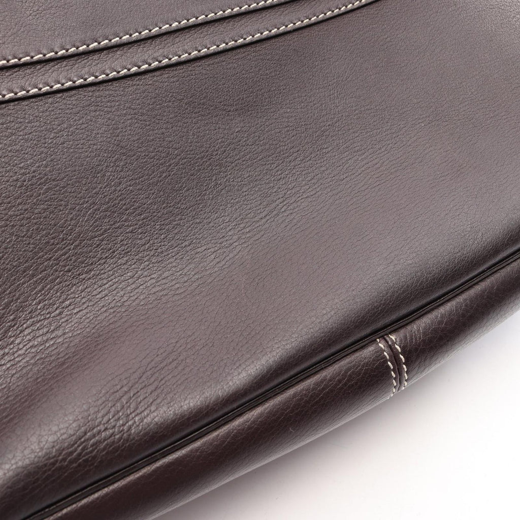 Celine Handbag Boogie Bag Dark Brown Leather — view 7