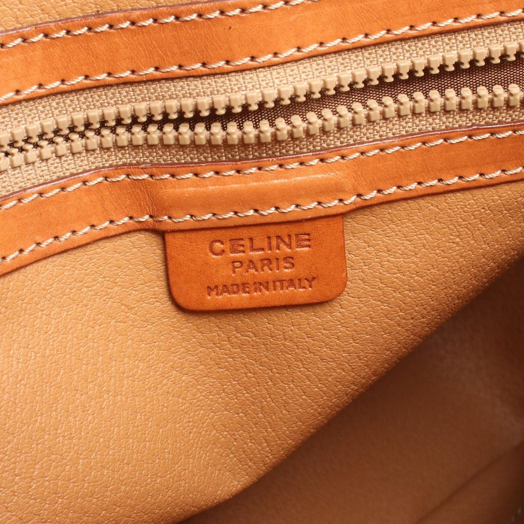 Celine Handbag Macadamia Brown Canvas Leather — view 4