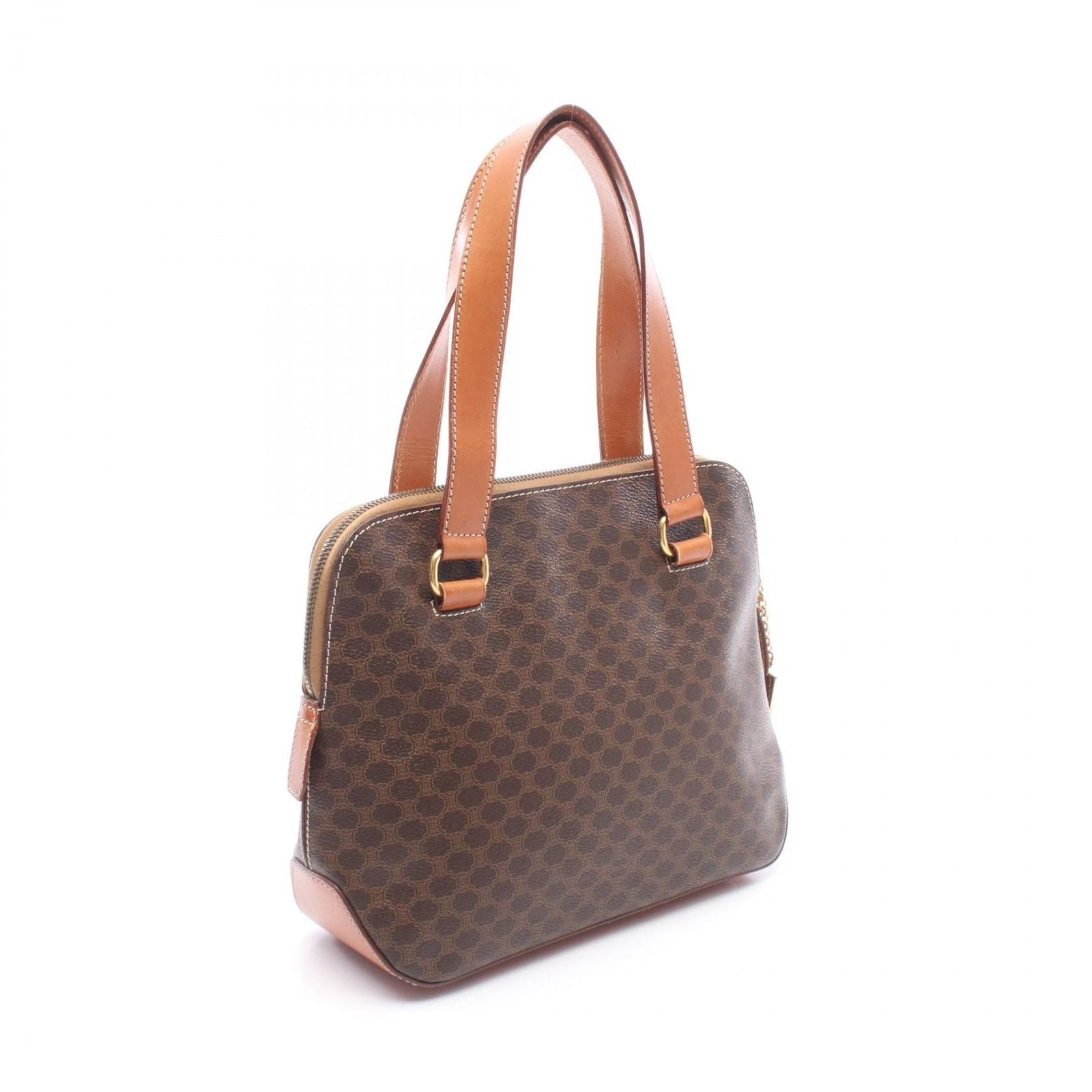 Celine Handbag Macadamia Brown Canvas Leather — view 2