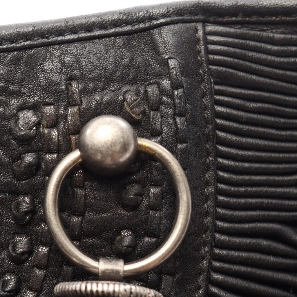 Dior Tote Prissy Gather Black Leather — view 6