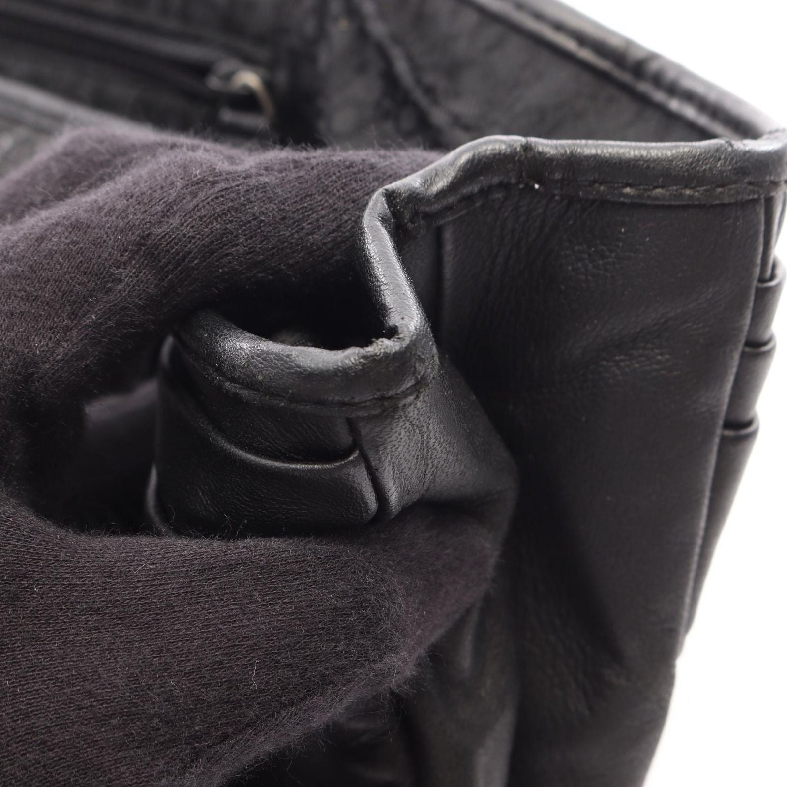 Dior Tote Prissy Gather Black Leather — view 5