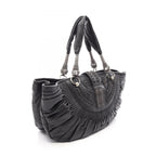 Dior Tote Prissy Gather Black Leather — view 2