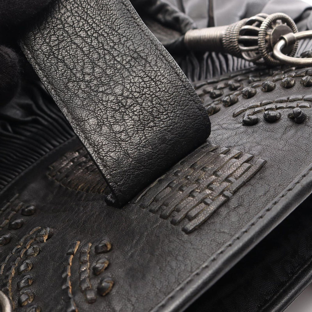 Dior Tote Prissy Gather Black Leather — view 9