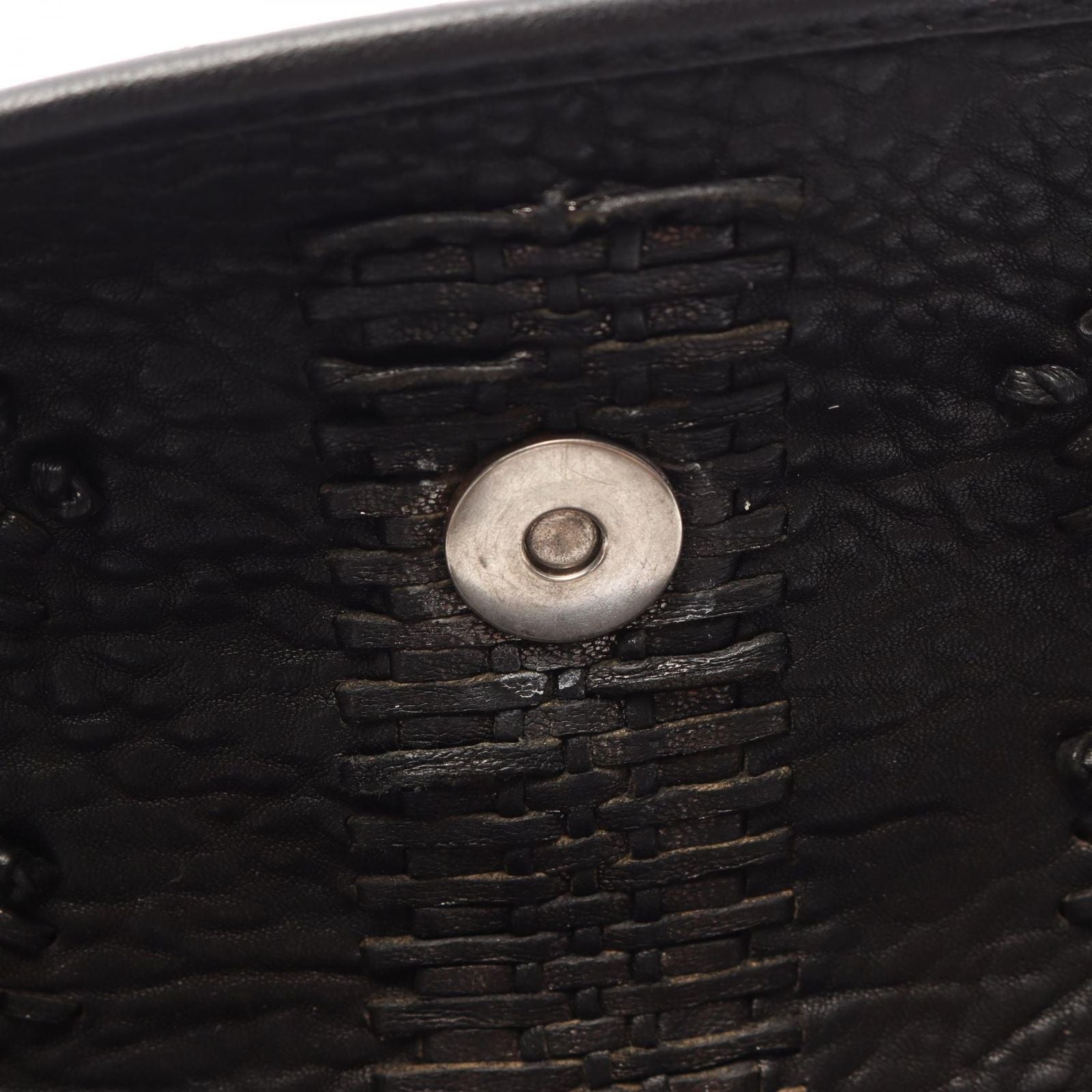 Dior Tote Prissy Gather Black Leather — view 7