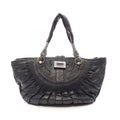 Dior Tote Prissy Gather Black Leather