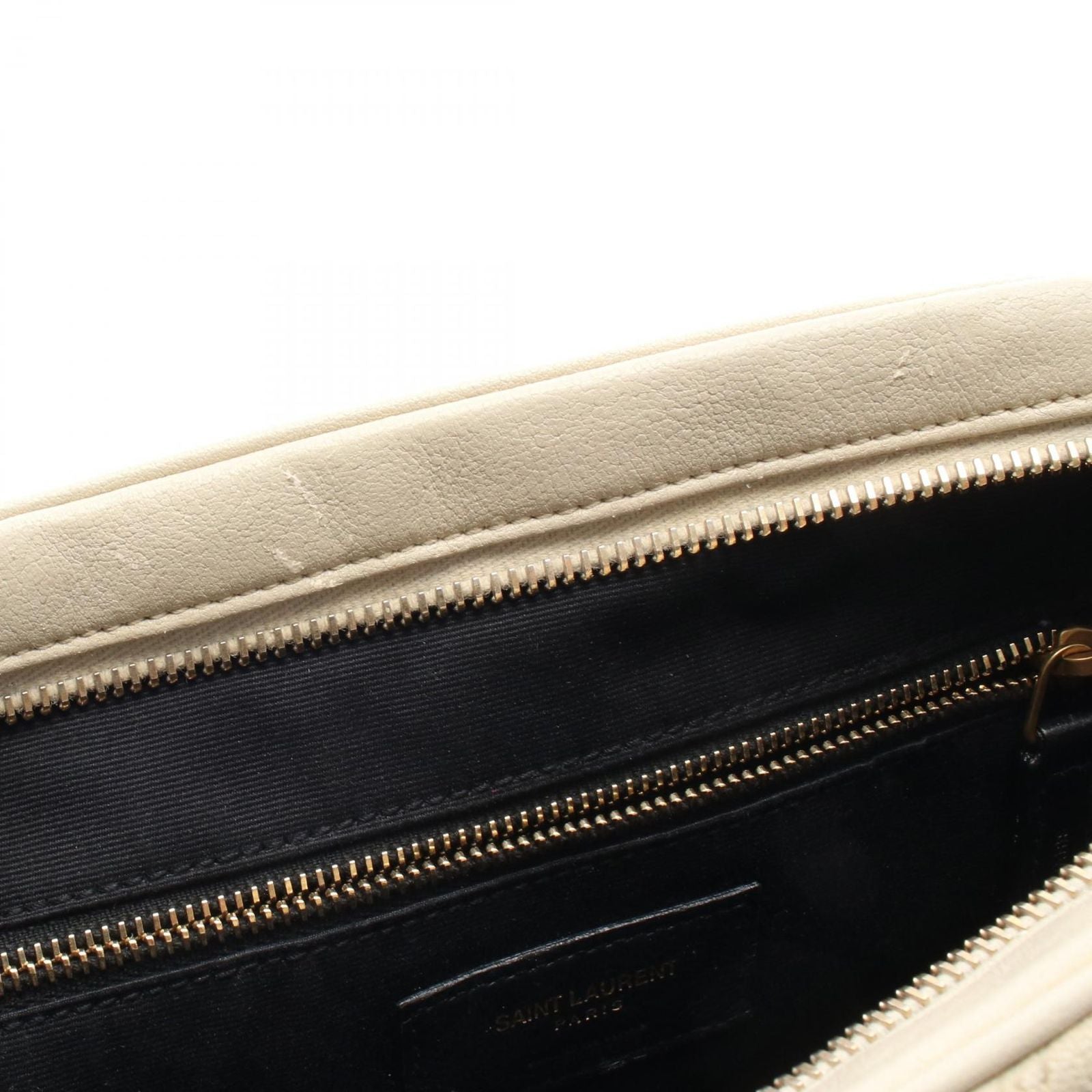 Saint Laurent Paris Shoulder Bag Ivory Leather — view 5