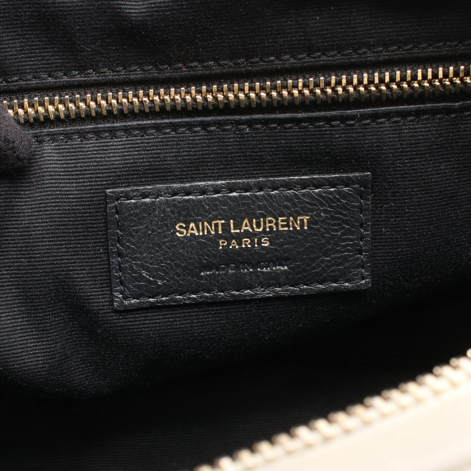 Saint Laurent Paris Shoulder Bag Ivory Leather — view 4