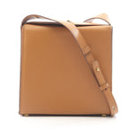 Celine Shoulder Bag Turnlock Brown Leather
