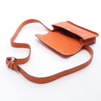 Hermes Waist Bag Pochette Green Orange Leather — view 7