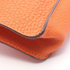 Hermes Waist Bag Pochette Green Orange Leather — view 9