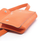 Hermes Waist Bag Pochette Green Orange Leather — view 6