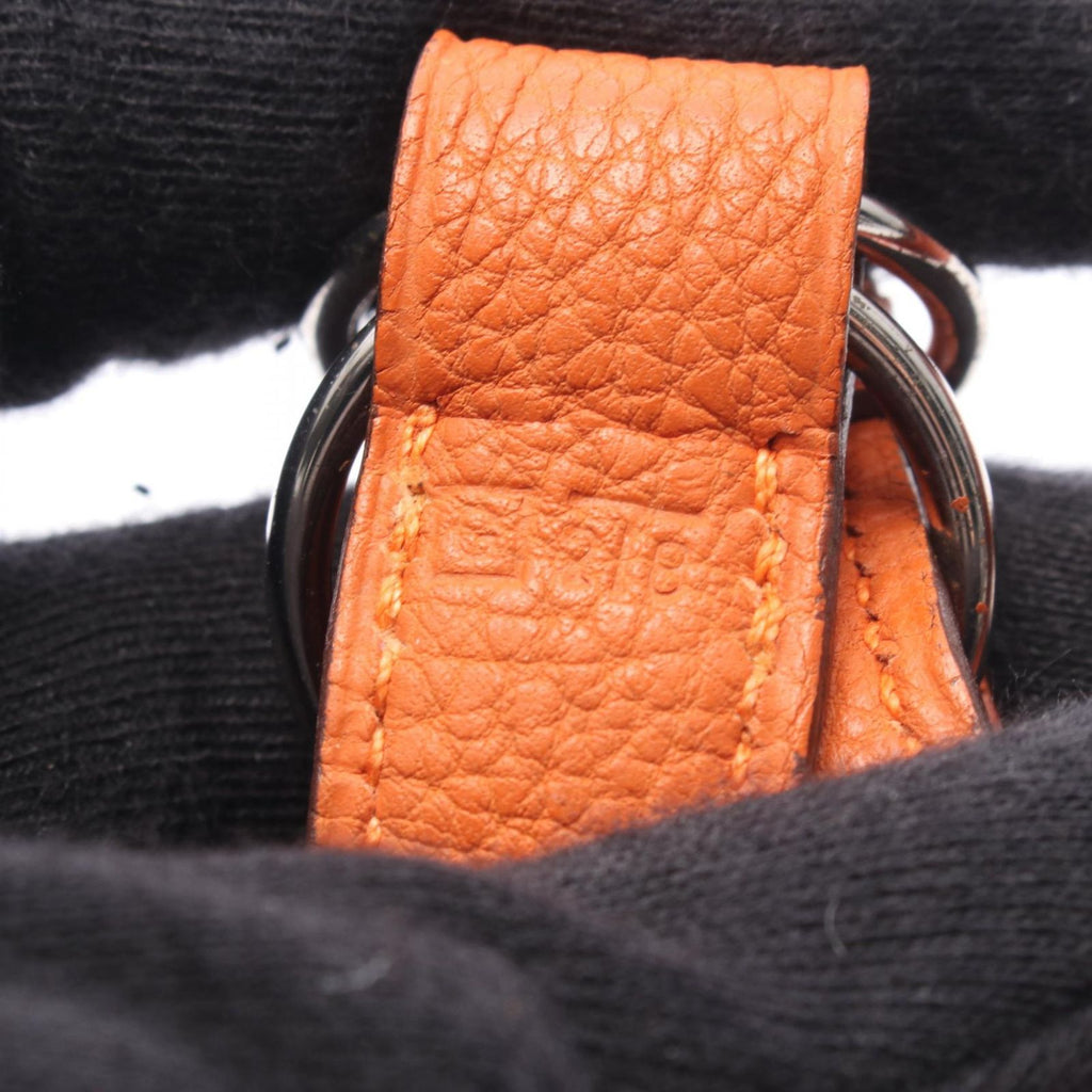 Hermes Waist Bag Pochette Green Orange Leather — view 5