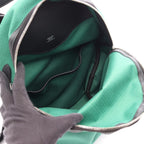 Hermes Backpack a Dos All Back Green Black Canvas Leather All T&c — view 3
