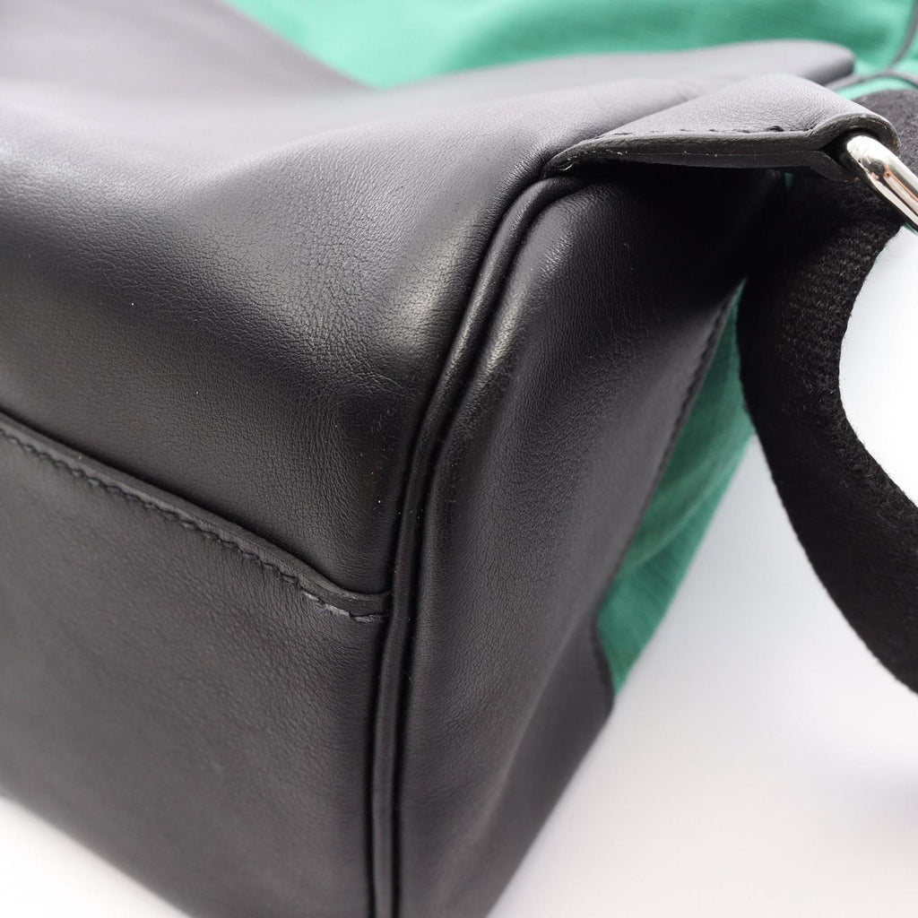 Hermes Backpack a Dos All Back Green Black Canvas Leather All T&c — view 9