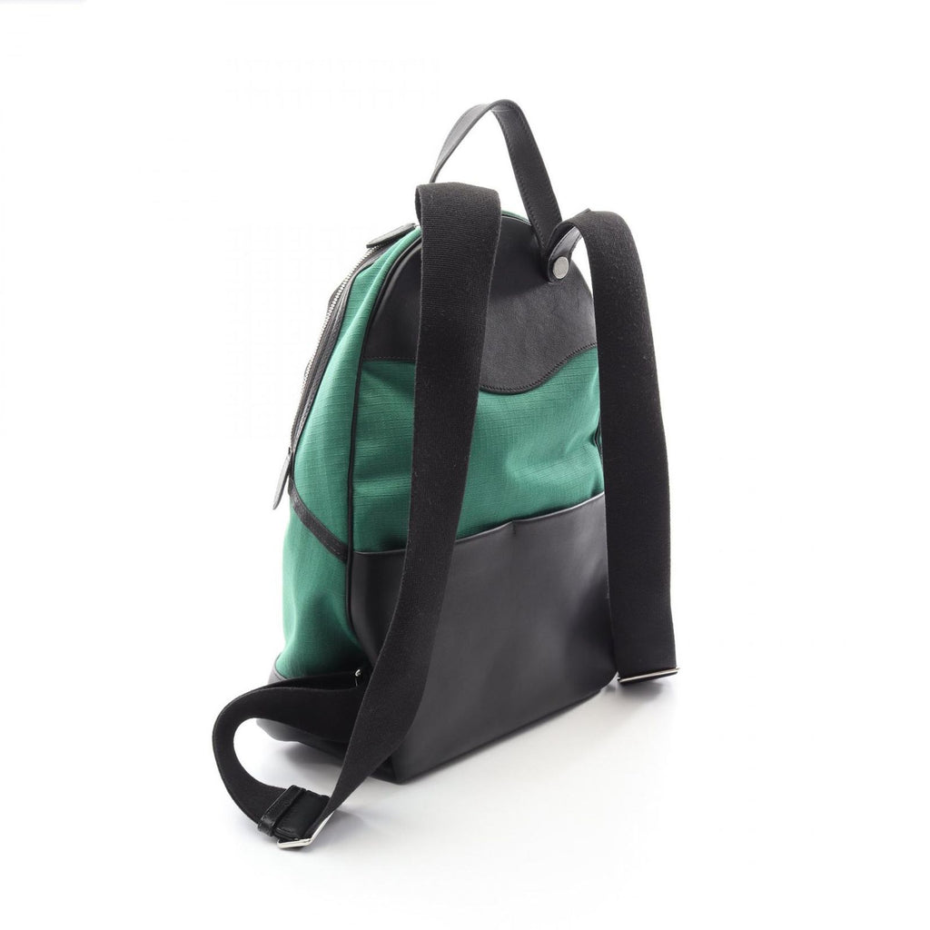 Hermes Backpack a Dos All Back Green Black Canvas Leather All T&c — view 2
