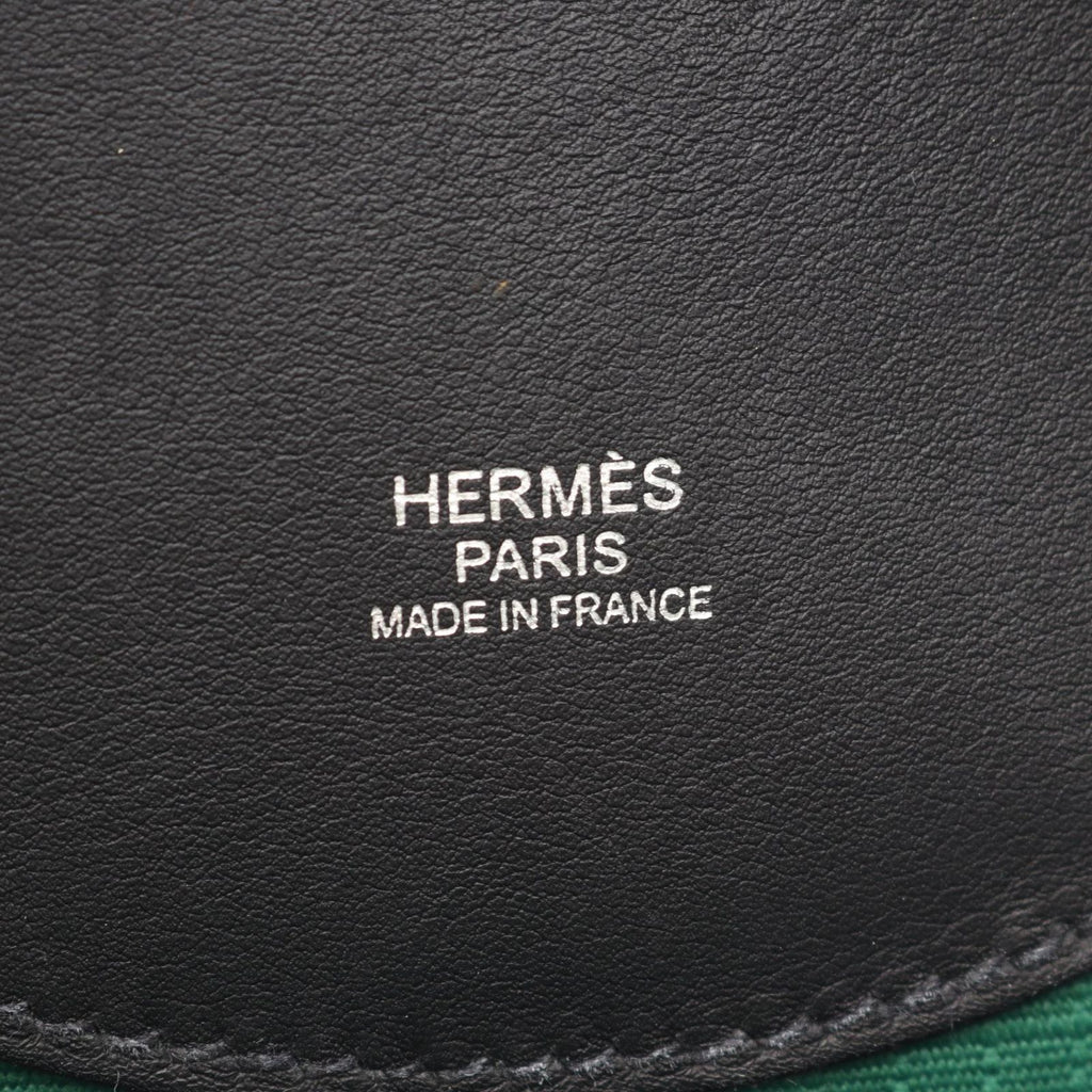 Hermes Backpack a Dos All Back Green Black Canvas Leather All T&c — view 4