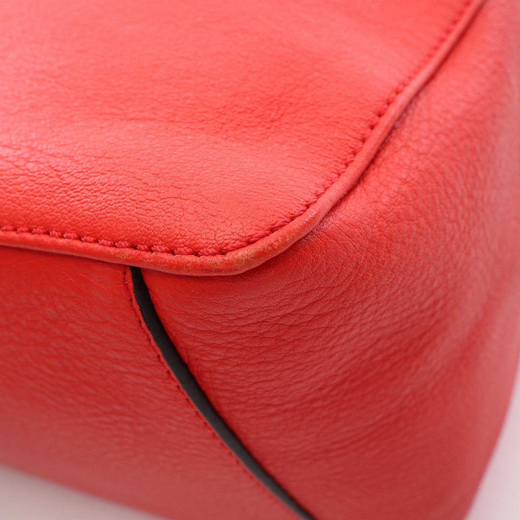 Loewe Shoulder Bag Bucket 2-Way Red Multi Leather Chain — view 6