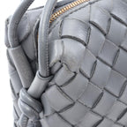 Bottega Veneta Shoulder Bag Loop Intrecciato Gray Leather Mini — view 5