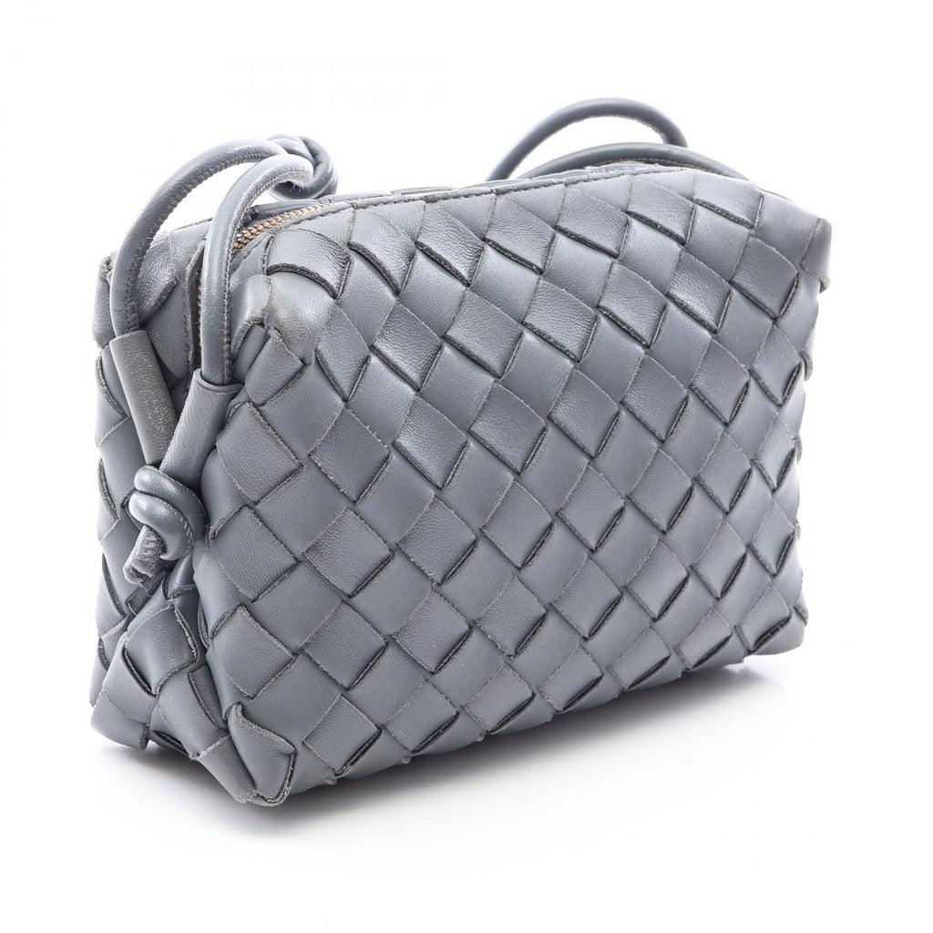 Bottega Veneta Shoulder Bag Loop Intrecciato Gray Leather Mini — view 2