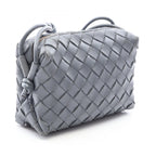 Bottega Veneta Shoulder Bag Loop Intrecciato Gray Leather Mini — view 2