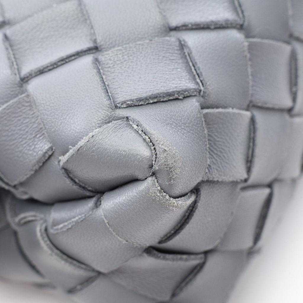 Bottega Veneta Shoulder Bag Loop Intrecciato Gray Leather Mini — view 9