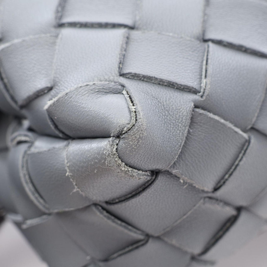 Bottega Veneta Shoulder Bag Loop Intrecciato Gray Leather Mini — view 7