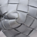 Bottega Veneta Shoulder Bag Loop Intrecciato Gray Leather Mini — view 7