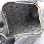 Bottega Veneta Shoulder Bag Loop Intrecciato Gray Leather Mini — view 3