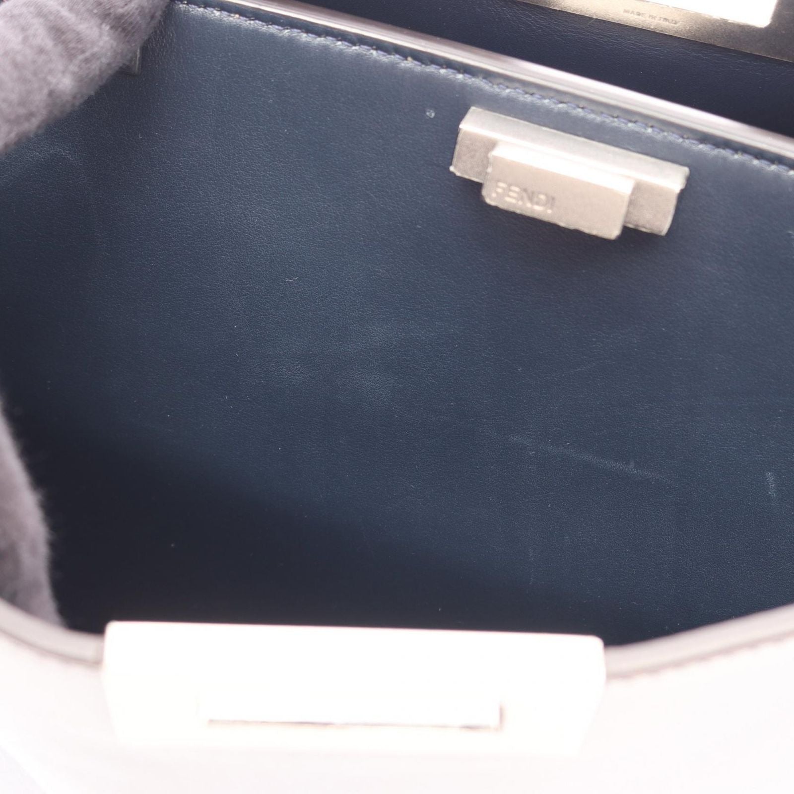 Fendi Handbag Peekaboo Essential 2-Way Light Gray — view 7