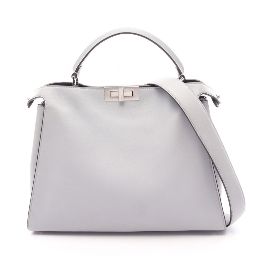 Fendi Handbag Peekaboo Essential 2-Way Light Gray
