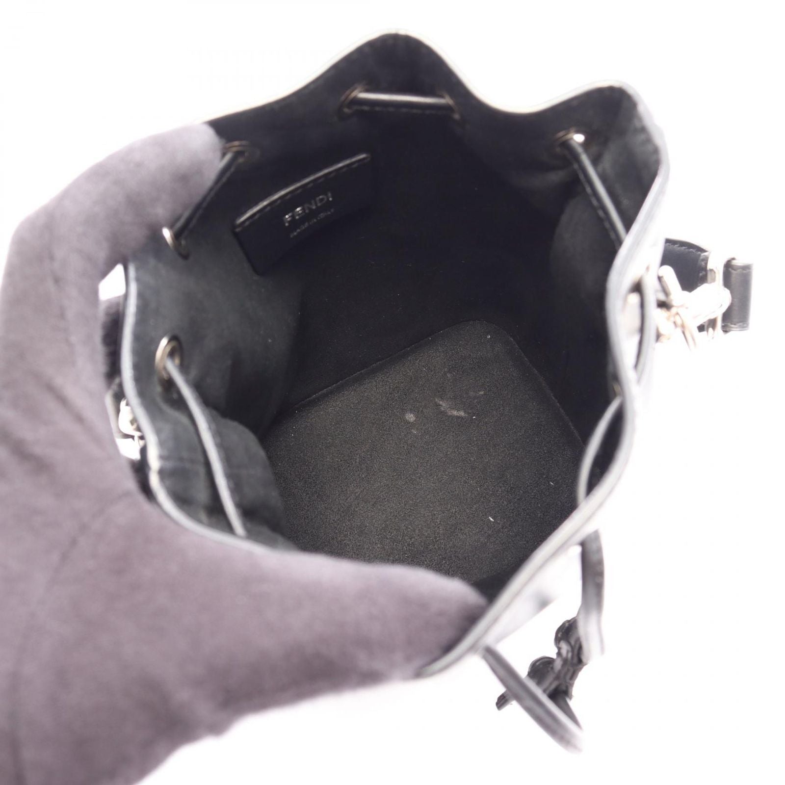 Fendi Handbag Mini Montresor 2-Way Black Leather — view 3