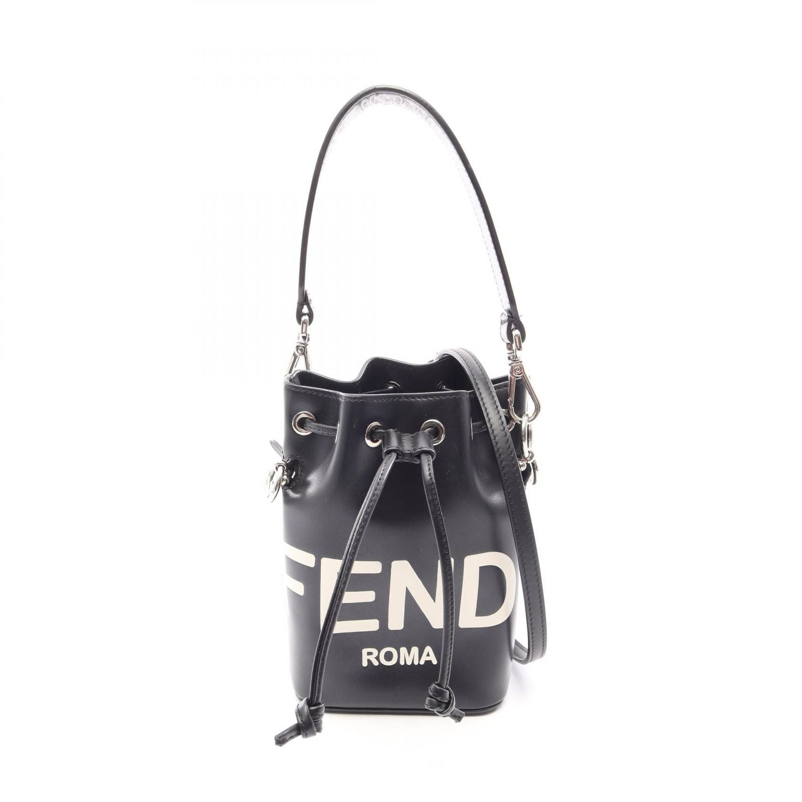 Fendi Handbag Mini Montresor 2-Way Black Leather