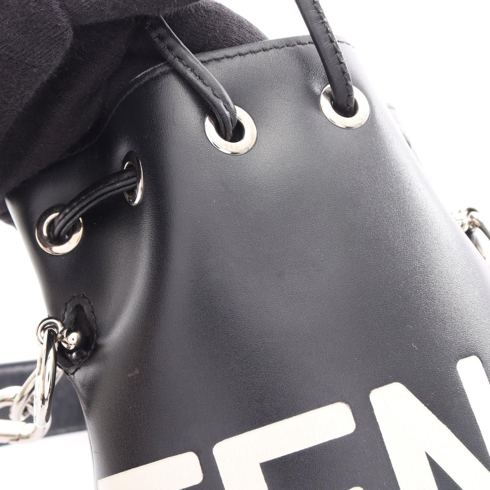 Fendi Handbag Mini Montresor 2-Way Black Leather — view 8