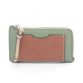 Loewe Coin Case Card Holder Green Brown Leather