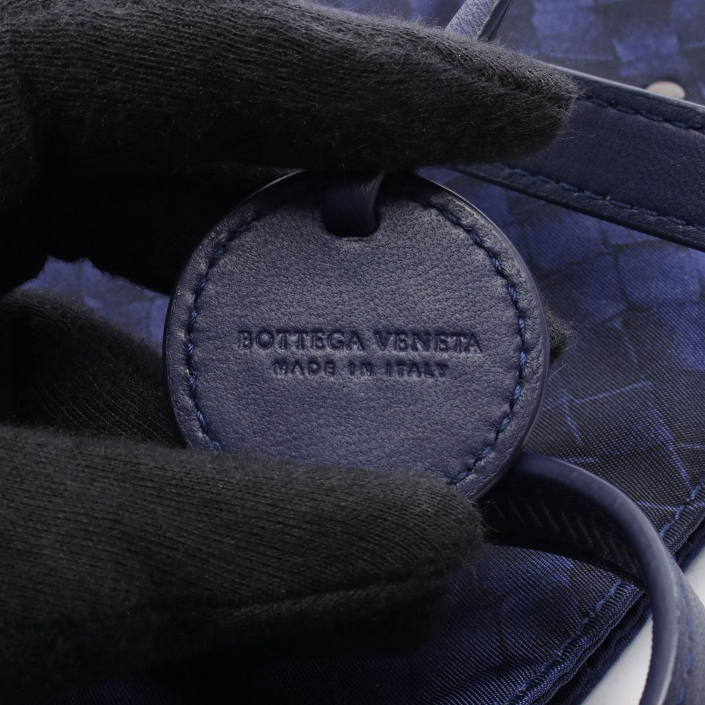 Bottega Veneta Tote Intreccio Illusion Blue Nylon Leather — view 4