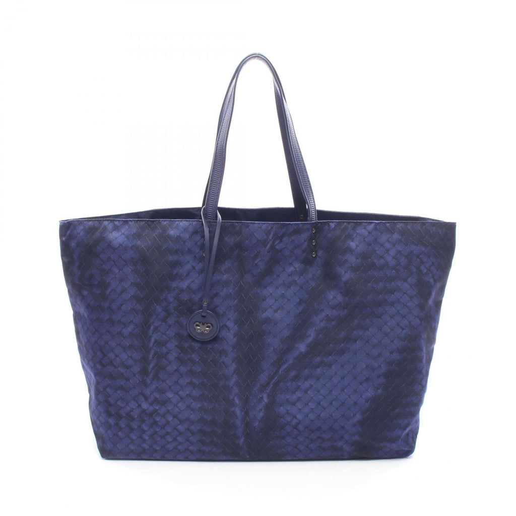 Bottega Veneta Tote Intreccio Illusion Blue Nylon Leather