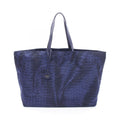 Bottega Veneta Tote Intreccio Illusion Blue Nylon Leather