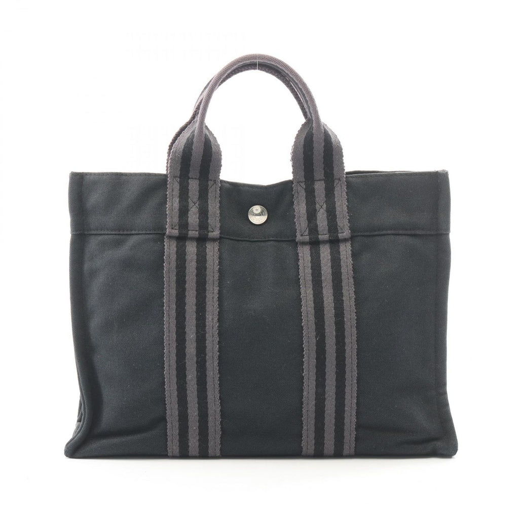 Hermes Tote Fourre Tout PM Black Canvas