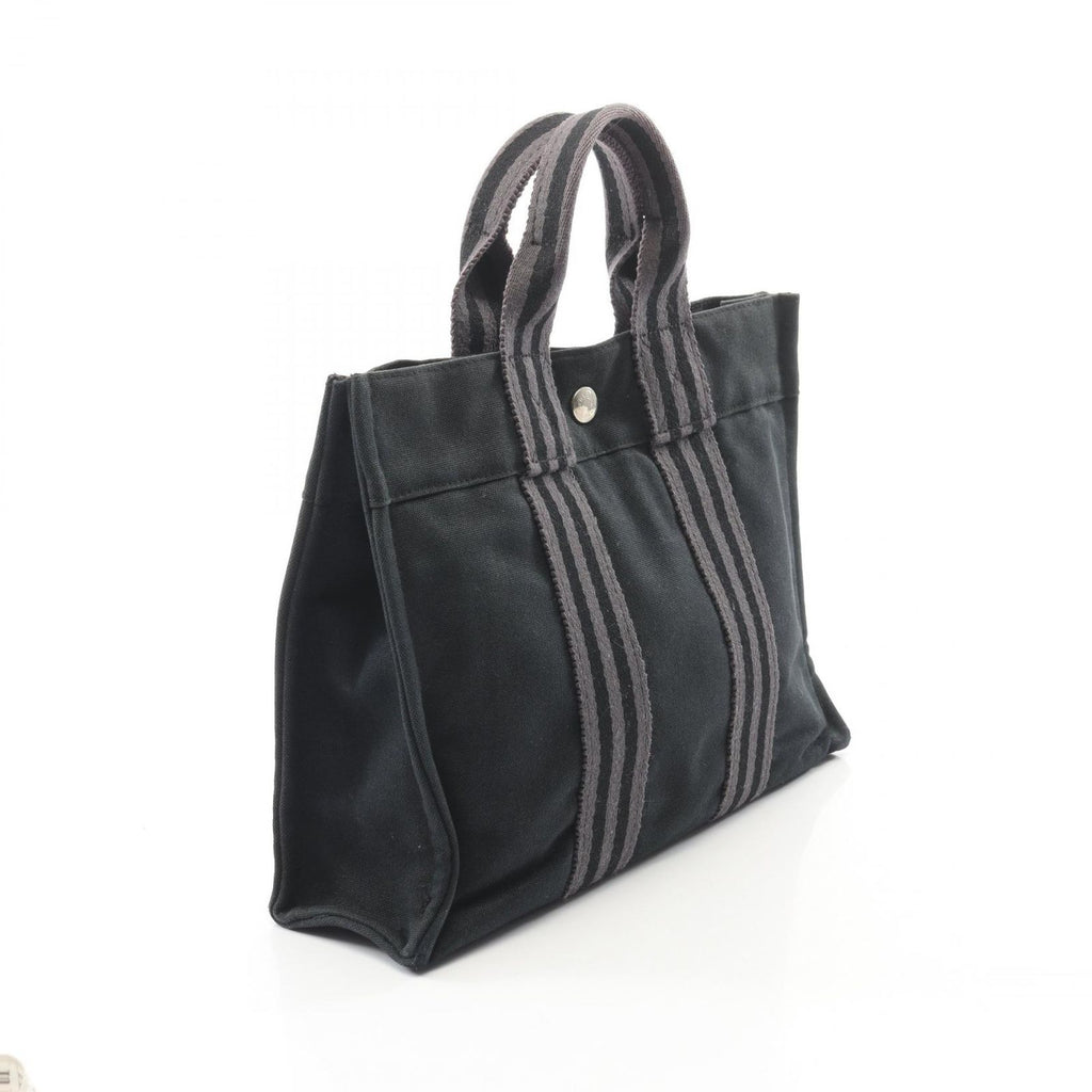 Hermes Tote Fourre Tout PM Black Canvas — view 2