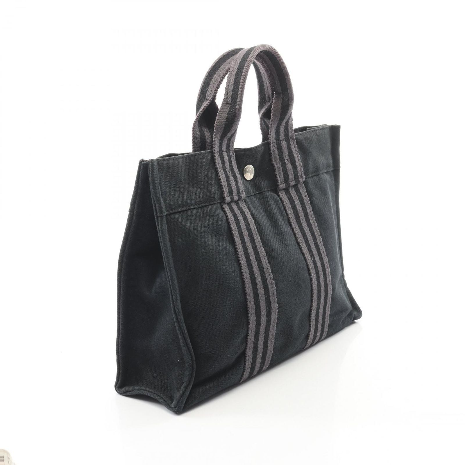 Hermes Tote Fourre Tout PM Black Canvas — view 2